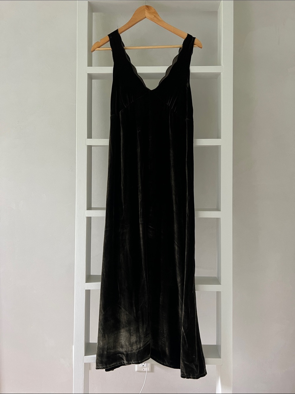 Royal Jelly Harlem Lana Velvet Dress in Olive